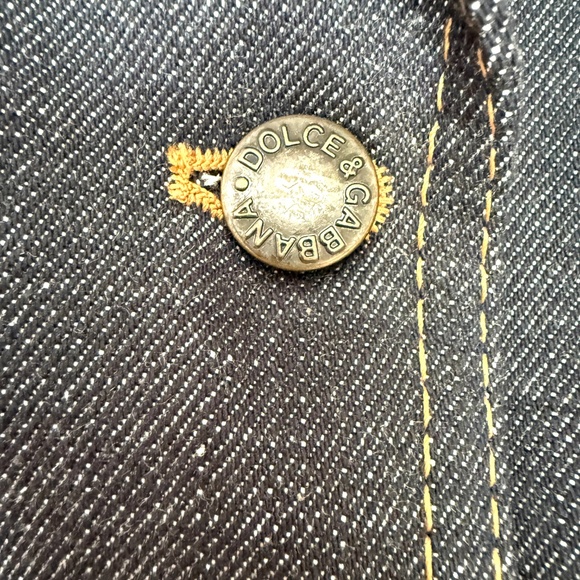 NWOT VTG Dolce & Gabbana Y2K Denim Blazer Leopard Print Womans SZ M - Picture 4 of 17